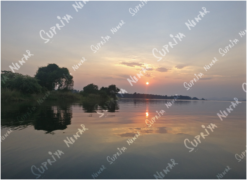 Sunset on the River Denwa , Satpura